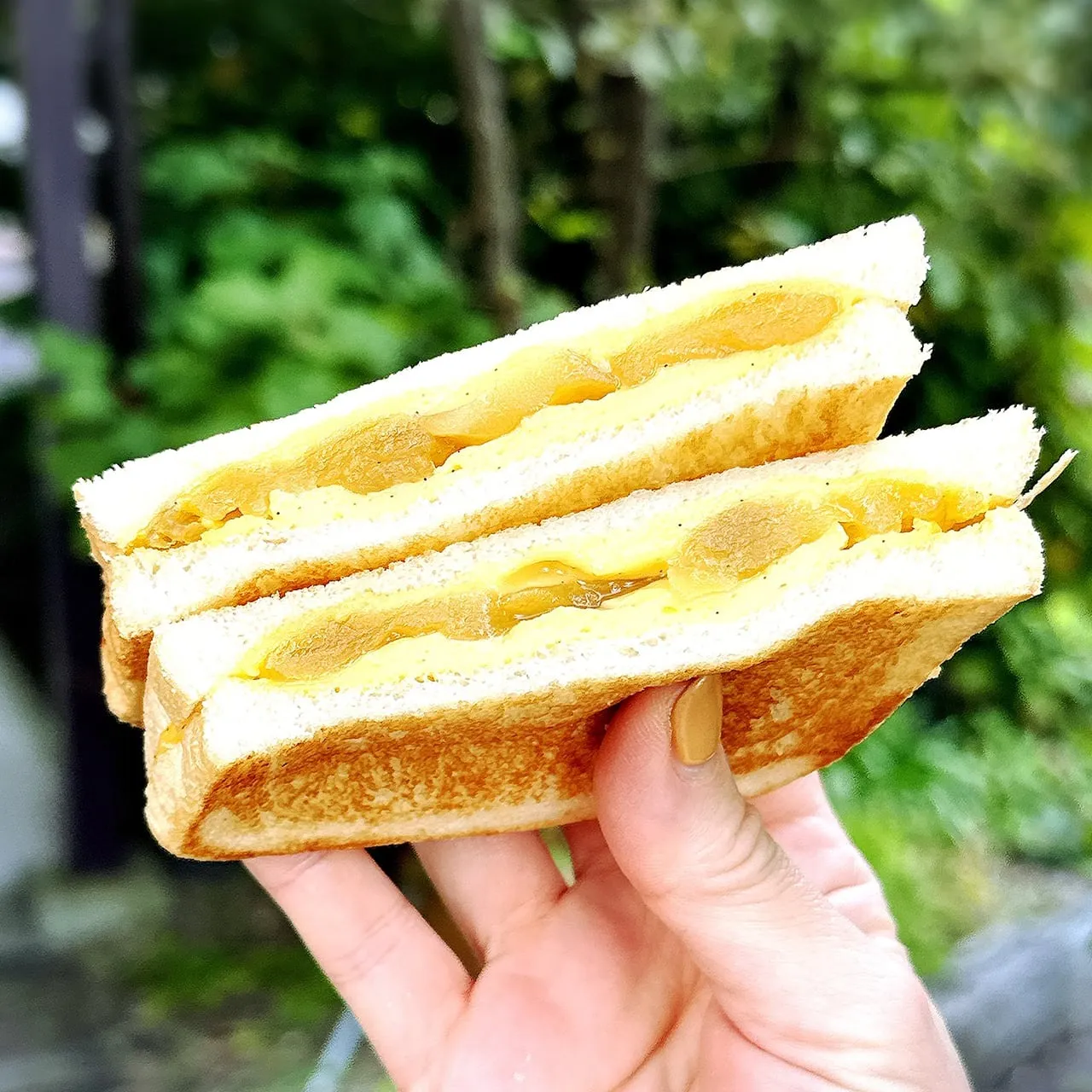 <冷凍>温めて食べるトーストサンド (リンゴの自家製カスタードクリーム)